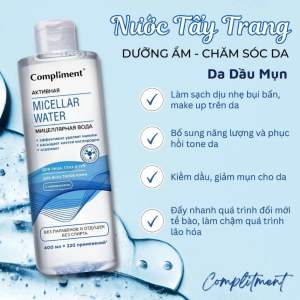 Nước Tẩy Trang Compliment Micellar Water Sạch Sâu Dịu Nhẹ 400ml