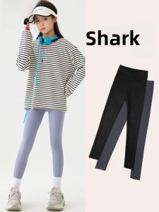 MiiOW | Kids Shark Pants High Waist Elastic Bottom Casual Sport Trousers Nine Points Sensation For Girls Ages 8-18 MiiOW Cat Person