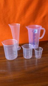 GELAS TAKAR KERUCUT 1 SET 30ml 50ml 100ml 150ml 250ml | GELAS TAKAR AIR GULA SIRUP | GELAS UKUR 1 SET