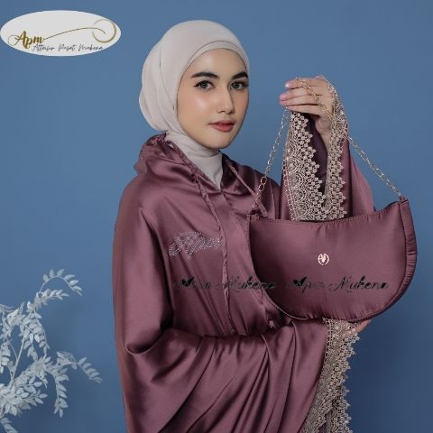 Apm Mukena Dewasa 2 In 1 Armani Silk Jumbo Renda Motif Mewah Lazada Indonesia