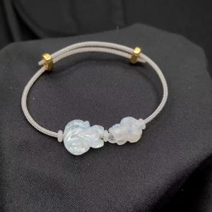 Q526 Vòng hồ ly tỳ hưu Moonstone Kim và Thuỷ - Phong Thuỷ TUDO P