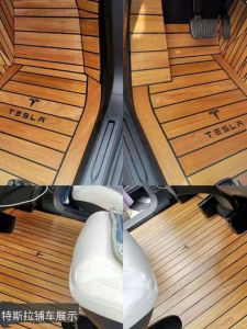 Tesla Model Y Model X Bean 3 Dedicated 3D Yacht Wood Solid Teak Wood Floor Mat