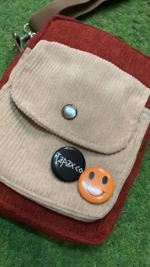 82 Shop Tas Selempang Pria Wanita Danito Slingbag Local Brand Korduroi Free 2 Pin Random