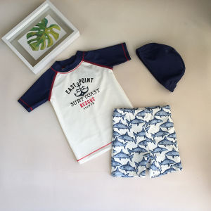 ชุดว่ายน้ำเด็กชาย ชุดว่ายน้ำแยกส่วน ชุดกีฬา สำหรับเด็กชาย ชุดว่ายน้ำเด็กชาย 2025 ใหม่ ไซส์กลางและใหญ่ ชุดกีฬาสำหรับเด็กผู้ชาย