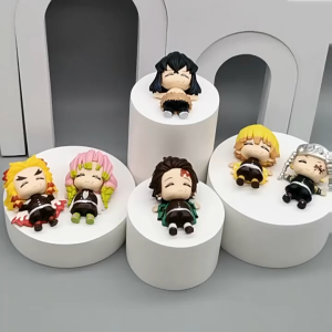 Mô hình 6 nhân vật Kimetsu No Yaiba Nằm treo tường có keo dán Thanh Gươm Diệt Quỷ Demon Slayer Zenitsu Uzui Tengen