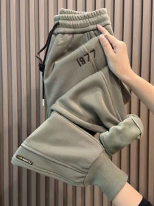 Fleece Thick Sweat Pants Womens Winter New Arrival Fashion Slimming Tappered Harem Pants High Waist Loose Casual Sports Pants