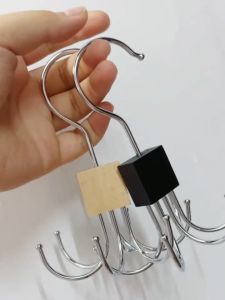 AKIRO MALAYSIA Multifunctional 360° Rotatable 6 Hook Belt Hanger Wardrobe Hanger Tie Rack Holder Belt Organizer Penyangkut Serbaguna 掛鉤 衣架