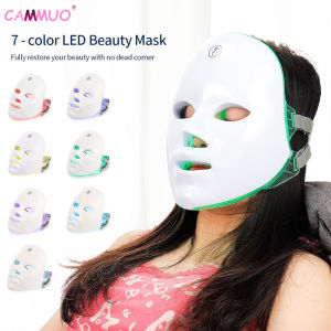 Cammuo 7 Mode Facial Mask Red Light Therapy Photon Face Masks Wrinkle Anti-Acne Tighten Skin care Beauty Machine