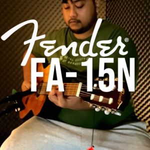 FENDER ( FA-15N /  FA15N ) 3/4 Size Nylon String Classical Guitar with Bag Walnut FB (FA15 / FA15 N / FA-15-N) Nylon strings guitar klassik