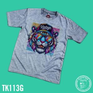 เสื้อยืดคอกลมแขนสั้น ผ้าTK พิมพ์ระบบ Sublimation นุ่ม สวมใส่ สบาย ระบายอากาศไม่ร้อน ( รหัสสินค้า TK 113 )