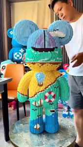50-100cm Bearbrick Building Blocks DIY Kids Couple Cartoon Puzzle Connection Blocks Toys Gifts