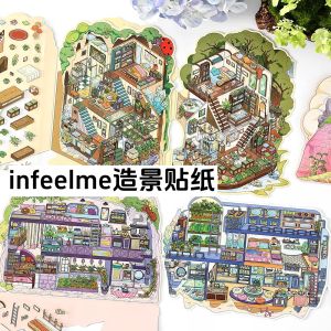 Infeel.me 3D Stickers Miniature Scene Treehouse Cave Refuge Stress Relief Stickers for Business Supplies And Cultural Goods