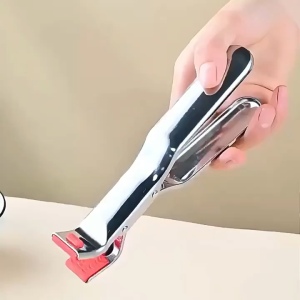 1pc HeatGuard Stainless Steel Hot Dish Clamp Anti-Scalding Kitchen Gadget Safe Lifting Pot Holder Tongs Kitchen Utensil for Serving Hot Dishes Home Cooking Accessory