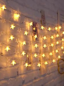 Fairy Light Garland Lamp LED Twinkle Star String Lights Battery Power Outdoor Wedding Party Garden Home Camping Room Decoration