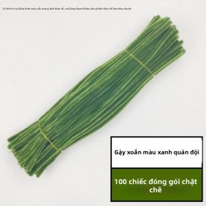 100 Chiếc Dây Nhung Xoắn Chenille Dây Thép Hình Chữ U Ống Thủ Công DIY Dải Làm Đồ Chơi Nhồi Bông Bộ Dụng Cụ Sáng Tạo Dành Cho Trẻ Em Từ 14 Tuổi Trở Lên