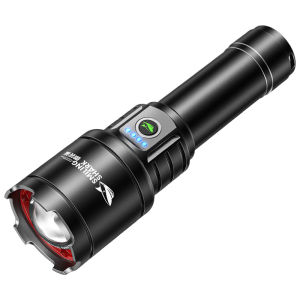 SMILING SHARK | Portable Bright Flashlight Yellow-White Dual Zoom Long Beam