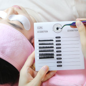 อะคริลิคขนตาปลอม Palette Tick Mark Stand Pad Organizer Graft Eyelash Extension Palette Lashes ผู้ถือเครื่องมือแต่งหน้า