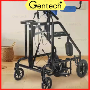 Rehabilitation Walker with Castors & Adjustable Seat Underarm Walking Support for Rehabilitation & Training