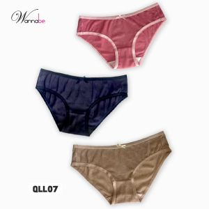 Quần lót nữ cao cấp WANNABE QLL07 quần chíp thun lưới họa tiết hoa xinh xắn nữ tính luôn luôn thoáng mát thoải mái