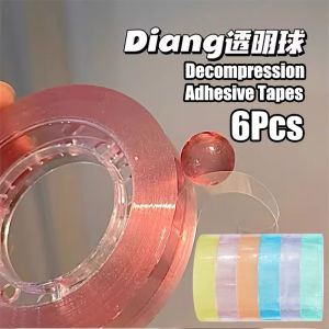 1/6 quả bóng dính cán co giãn Băng dính tự làm bóng màu pha lê quả bóng băng dính độ nhớt thủ công băng dính giải nén