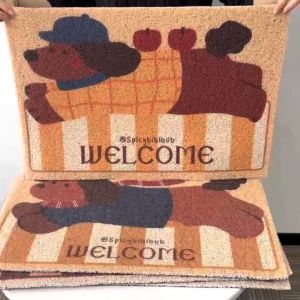 พรมดักฝุ่น PVC พรมหน้าประตู พรมเช็ดเท้าหน้าบ้าน ยึดเกาะพื้นดี มีกันลื่น ทำความสะอาดง่าย พรมดักทรายแมว