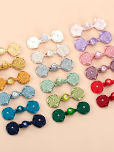 Nút Thêu Thủ Công Truyền Thống Trung Quốc Nút Hoa Hồng Ngọc Trai Nút Thắt Nút Trang Trí Quần Áo Nút Thắt Nút Thắt Nút Thắt