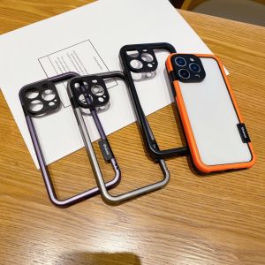 Casing iPhone 13 14 15 16 Pro Max 14 1516 Plus Bumper Case No Back Built-in Camera Cover & Compatible with MagSafe Slim Lightweight TPU+PC Bumper Frame Cover Backless Shockproof Excellent Heat Dissipation
