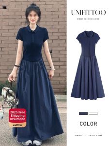 unifittoo | Summer Polo Neck Long Dress