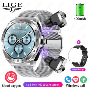 FOXBOX | FOXBOX 2026 Smart Watch With Earbuds Music Bluetooth Headset AMOLED Screen Speaker Tracker Sports Waterproof Luxury Mens Watch