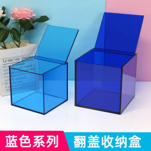 Colorful Acrylic Cosmetic Storage Box Dustproof Lid Plastic Transparent Organizer Box Desktop Makeup Storage Container