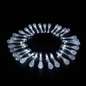 1PC LED Solar Water Drop String LightsOutdoor Waterproof Fairy LightsDecoration Lamp For GardenLawnCourtyardBalcony&Wedding