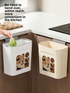 MRUN | Hanging Household Vintage Style Cabinet Door Trash Bin