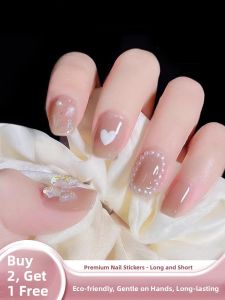 MONLEYTA | Handmade Nail Art Stickers Winter New Year Short And Long Design Finished Product Shell Butterfly Pattern Manicure For Women