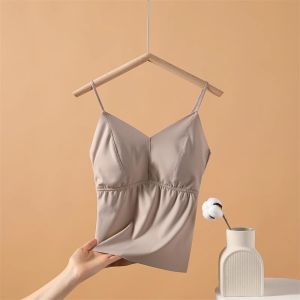 ZISU | Ice Silk Seamless Strapless Vest Womens Inner Wear With Chest Pad Beautiful Back Underwear Spring Summer New Style Base Tube Top