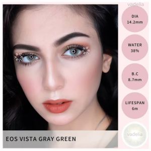 Softlens Eos Vista Brown Gray Green Dia.14.2 mm Normal & Minus ( -0.50 s/d -10.00 ) Bisa Beda Minus Soflens No Ring