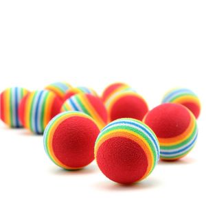 pet Puppy Cat toy ball Rainbow Chewing Interactive Ball Teething Toy