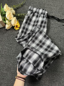 Quần Ống Rộng Ống Đứng Mỏng Mùa Hè Phong Cách Mỹ Cổ Điển Đen Trắng Cho Nam Quần Dài Ống Rộng Thoải Mái Thoáng Khí