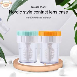1PCS Contact Lens Manual Cleaner Color Contact Cleaner Removal Protein Double Box Tweezers