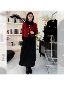 HANCHUN | Stylish Red Retro Short Jacket Festive Attire