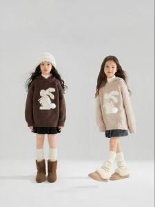 MUCMUKN | Hooded Circular Yarn Mid-length Knit Dress