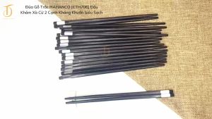 10 Đôi Đũa Gỗ Trắc HAHANCO [CTH706] Đầu Khảm Xà Cừ 2 Cạnh Kháng Khuẩn Siêu Sạch