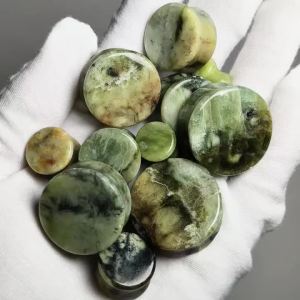 Pair Natural Stone Ear Gauge Plugs Double Flared Ear Plug Expander Stretchers Heavy Ear Weight Body Piercing Jewelryng Jewelry