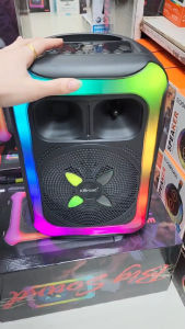 ลำโพงบลูทูธ ดอกลำโพง8นิ้ว แถมไมค์ลอย KTS-2452 ปรับไฟ/เสียงได้ 12W เชื่อม2เครื่องได้ รองรับAUX TF USB เสียงดีเบสแน่น Bluetooth Speaker