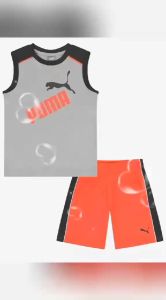 2Pc Interlock Muscle Tee & Mesh Short Set Size 6