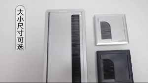 [Ready Stock] 3 Sizes Tutup Lubang Kabel Aluminium Meja Kantor Kotak Bulu Cable Hole Grommet Hitam