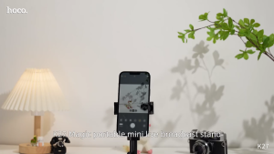 Hoco K27 ไม้เซลฟี่พร้อมขาตั้งในตัว แบบพกพา พร้อมรีโมทบลูทูธ ยืดสุด 39 ซม สำหรับ ถ่ายเซลฟี่ ไลฟ์สด ถ่ายวีดีโอ