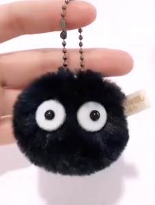 Small Briquettes Keychain Pendant Hayao Miyazaki Spirited Away Girl Cute Elf School Bag Gifts