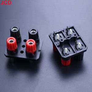JCD | 4positions Bend Pin External Audio Jack Speaker Amplifier Banana Plug 4pin WP4-10A Socket Connector Screw Post Terminal Block