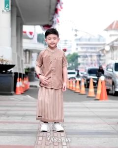 Koko Anak Sarcel & Sarung Celana Ghazwan Motif Salur Elfath 1-12 Tahun