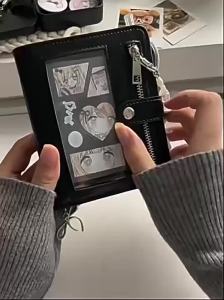 Sổ Tay Di Động Retro M5 Loose Leaf Notebook PU Mềm Có Kẹp Màu Xanh Đen Với 40 Tờ Trang Bên Trong Nhật Ký Văn Phòng Phẩm Hàn Quốc